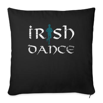 Danse irlandaise - Housse de coussin décorative 45 x 45 cm - noir - Devant