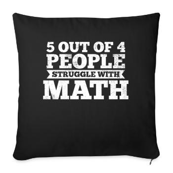 Mathematics Mathematics Teacher Mathematician - Sofa pillowcase 17,3'' x 17,3'' (45 x 45 cm) - black - Front
