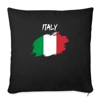 Italy italian flag flag - Sofa pillowcase 17,3'' x 17,3'' (45 x 45 cm) - black - Front