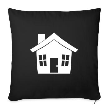 Haus - Sofakissenbezug 45 x 45 cm - Schwarz - Vorne