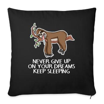 Ne laisse pas tes rêves dormir - Housse de coussin décorative 45 x 45 cm - noir - Devant