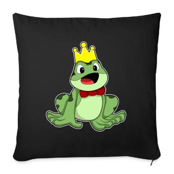 Frog Crown - Sofa pillowcase 17,3'' x 17,3'' (45 x 45 cm) - black - Front