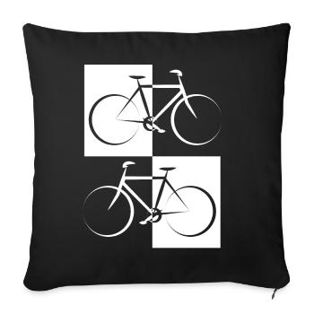 E-bike bike mountain bike - Sofa pillowcase 17,3'' x 17,3'' (45 x 45 cm) - black - Front