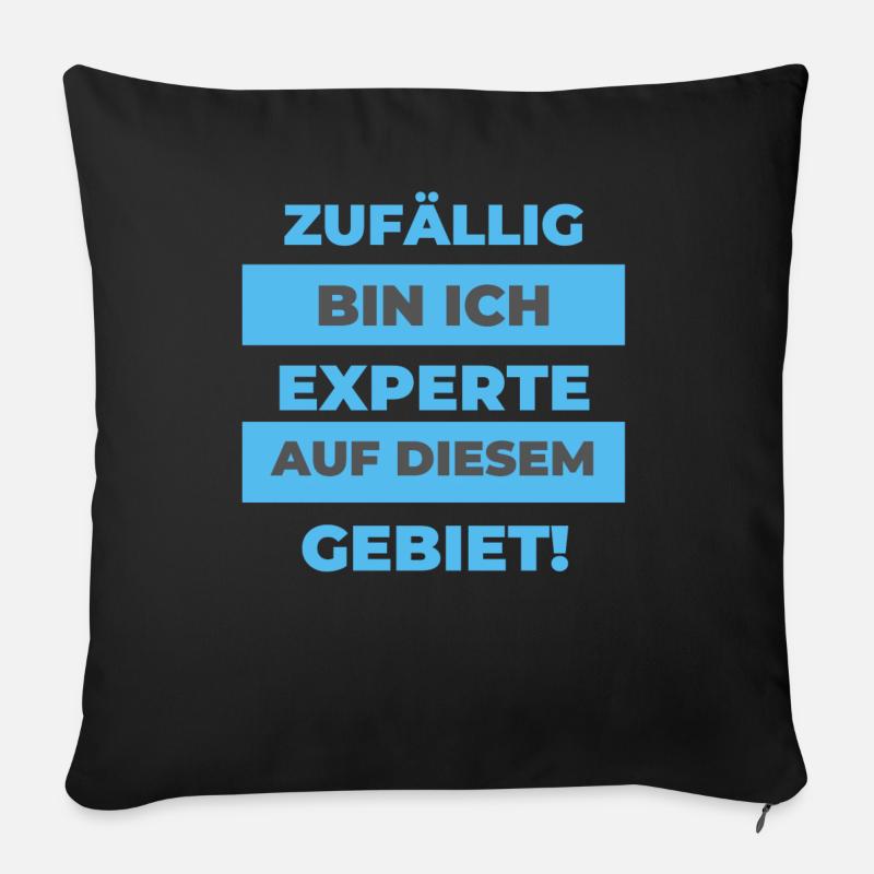 Experte - Sofakissenbezug 45 x 45 cm - Schwarz