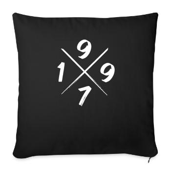 1997 Year Vintage - Sofa pillowcase 17,3'' x 17,3'' (45 x 45 cm) - black - Front