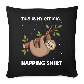 Pyjama paresseux - Housse de coussin décorative 45 x 45 cm - noir - Devant