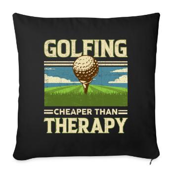 le golf - Housse de coussin décorative 45 x 45 cm - noir - Devant