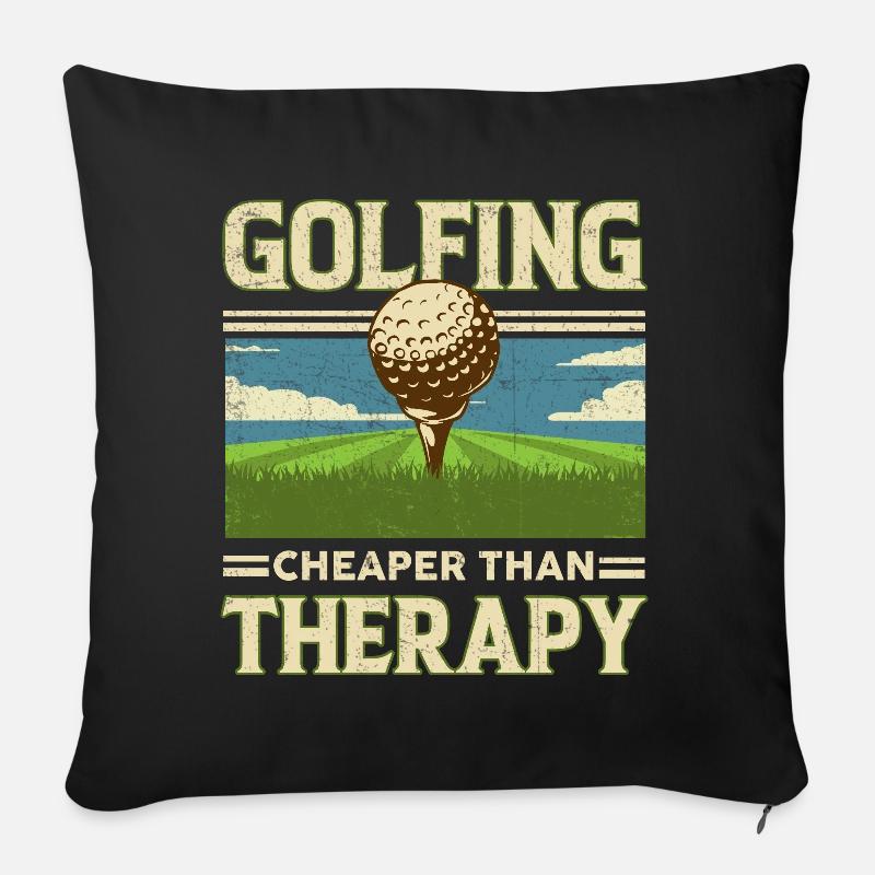 Golf - Sofakissenbezug 45 x 45 cm - Schwarz