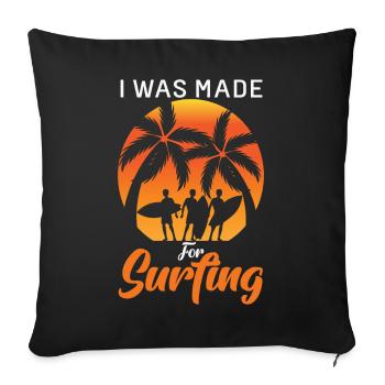 surfant - Housse de coussin décorative 45 x 45 cm - noir - Devant
