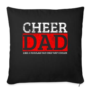 Cheer Dad Cherleader - Sofakissenbezug 45 x 45 cm - Schwarz - Vorne