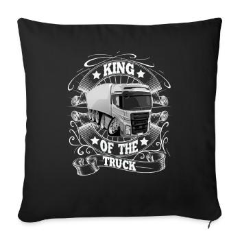 Chauffeur de camion King - Housse de coussin décorative 45 x 45 cm - noir - Devant