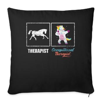 Proud occupational therapist - Sofa pillowcase 17,3'' x 17,3'' (45 x 45 cm) - black - Front