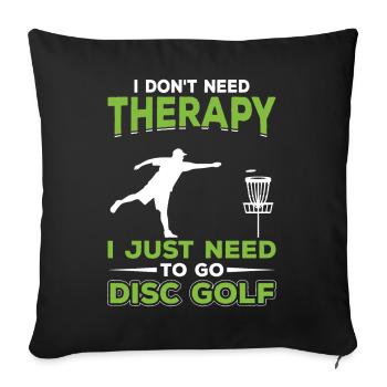 Disc Golf - Sofakissenbezug 45 x 45 cm - Schwarz - Vorne