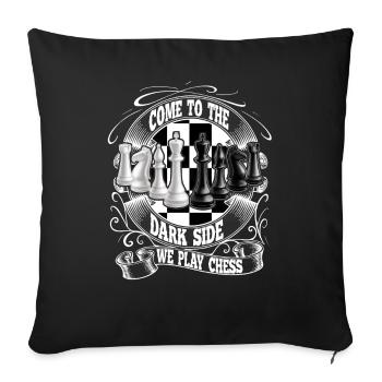 Schach - Sofakissenbezug 45 x 45 cm - Schwarz - Vorne