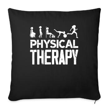 Physiothérapeute Métiers Thérapeute Cadeau - Housse de coussin décorative 45 x 45 cm - noir - Devant