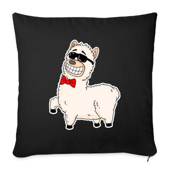 Alpagas - Housse de coussin décorative 45 x 45 cm - noir - Devant