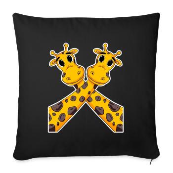 Girafe girafe - Housse de coussin décorative 45 x 45 cm - noir - Devant