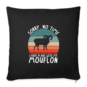 Frauen Widder Tier Wildnis Mufflon Kids Spruch - Sofakissenbezug 45 x 45 cm - Schwarz - Vorne