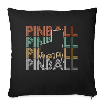 Pinball Flipper Vintage - Housse de coussin décorative 45 x 45 cm - noir - Devant