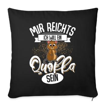 Quokka - Sofakissenbezug 45 x 45 cm - Schwarz - Vorne