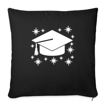 Diplôme de fin d’études - Housse de coussin décorative 45 x 45 cm - noir - Devant
