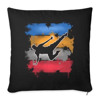 Breakdance - Sofakissenbezug 45 x 45 cm - Schwarz - Vorne