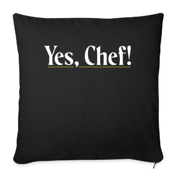 Chef cuisinier Cuisine - Housse de coussin décorative 45 x 45 cm - noir - Devant