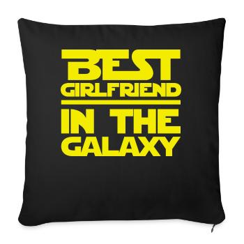 Meilleure amie dans la galaxie - Housse de coussin décorative 45 x 45 cm - noir - Devant