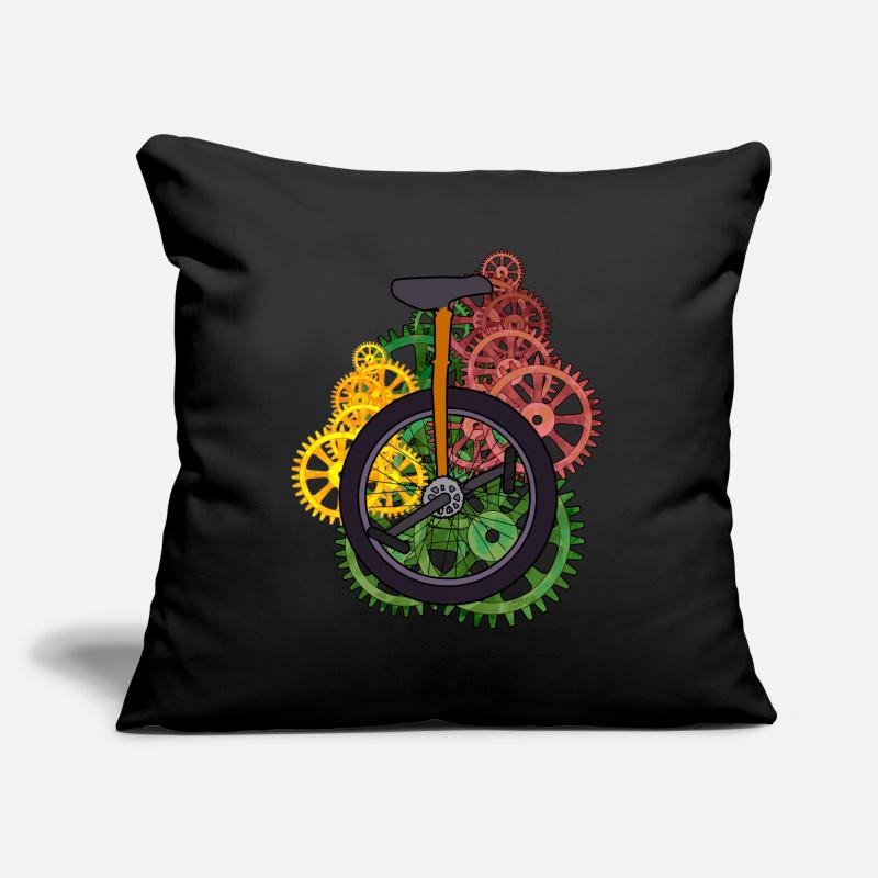 Machine monocycle technique Roue Roue Vélo Housse de coussin décorative 45 x 45 cm