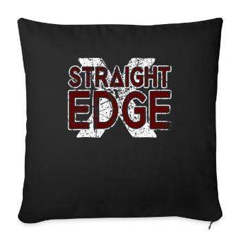 Marque Straight Edge Pour Straight Edger Life - Housse de coussin décorative 45 x 45 cm - noir - Devant