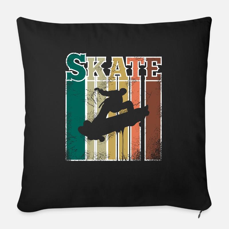 Skate - Sofakissenbezug 45 x 45 cm - Schwarz