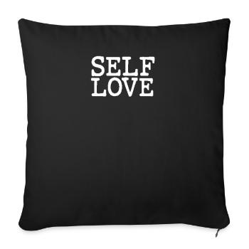 L’amour de soi vous-même Vous êtes aimé aimer - Housse de coussin décorative 45 x 45 cm - noir - Devant