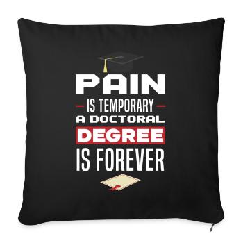 Drôle de doctorant Sort - Housse de coussin décorative 45 x 45 cm - noir - Devant
