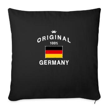 Germany german flag flag - Sofa pillowcase 17,3'' x 17,3'' (45 x 45 cm) - black - Front