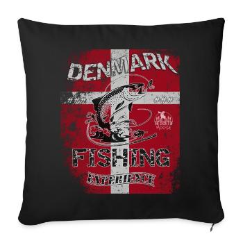 Denmark Fishing Flag Fishing Fish Design - Sofa pillowcase 17,3'' x 17,3'' (45 x 45 cm) - black - Front