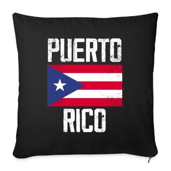 Puerto Rico - Housse de coussin décorative 45 x 45 cm - noir - Devant