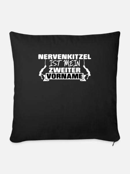 Nervenkitzel bungeespringen Bungeejumping - Sofakissenbezug 45 x 45 cm - Schwarz
