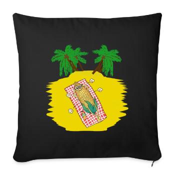 Vacationers Tourist Lazy Laziness Leisure Heat - Sofa pillowcase 17,3'' x 17,3'' (45 x 45 cm) - black - Front
