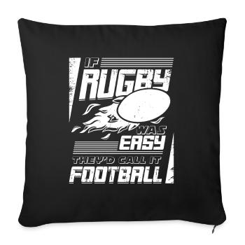 Funny Rugby Sports Rugby Player Gift - Sofa pillowcase 17,3'' x 17,3'' (45 x 45 cm) - black - Front