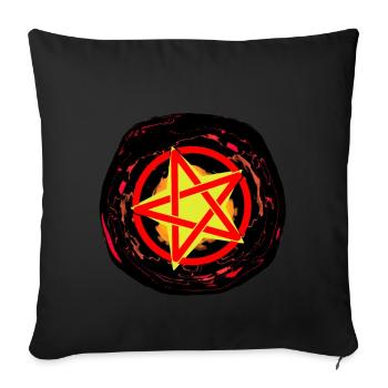 Satan Devil Pentagram Hell Death Ritual Occult - Sofa pillowcase 17,3'' x 17,3'' (45 x 45 cm) - black - Front