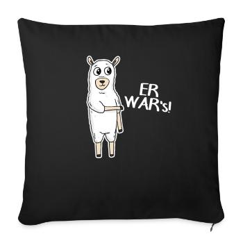 Er war's - Sofakissenbezug 45 x 45 cm - Schwarz - Vorne