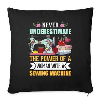 sew - Sofa pillowcase 17,3'' x 17,3'' (45 x 45 cm) - black - Front