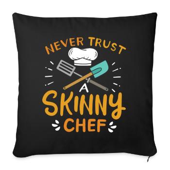 Cook Cooking - Sofa pillowcase 17,3'' x 17,3'' (45 x 45 cm) - black - Front