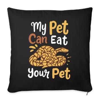 Python Schlangen Schlangenbesitzer - Sofakissenbezug 45 x 45 cm - Schwarz - Vorne