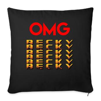 OMG OMG - Sofa pillowcase 17,3'' x 17,3'' (45 x 45 cm) - black - Front