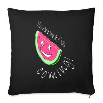 Melon Melon watermelon - Sofa pillowcase 17,3'' x 17,3'' (45 x 45 cm) - black - Front