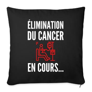 Élimination en cours – Avancer, simplement - Housse de coussin décorative 45 x 45 cm - noir - Devant