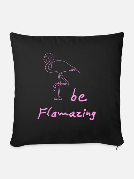 flamingo Flamingos - Sofakissenbezug 45 x 45 cm - Schwarz