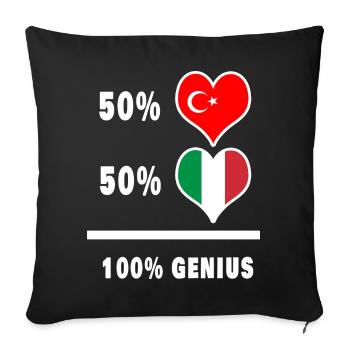 L’Italie et la Turquie ingénieux / cadeau - Housse de coussin décorative 45 x 45 cm - noir - Devant