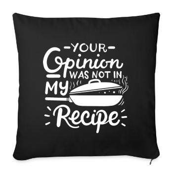 Cooking Recipe Cooking - Sofa pillowcase 17,3'' x 17,3'' (45 x 45 cm) - black - Front